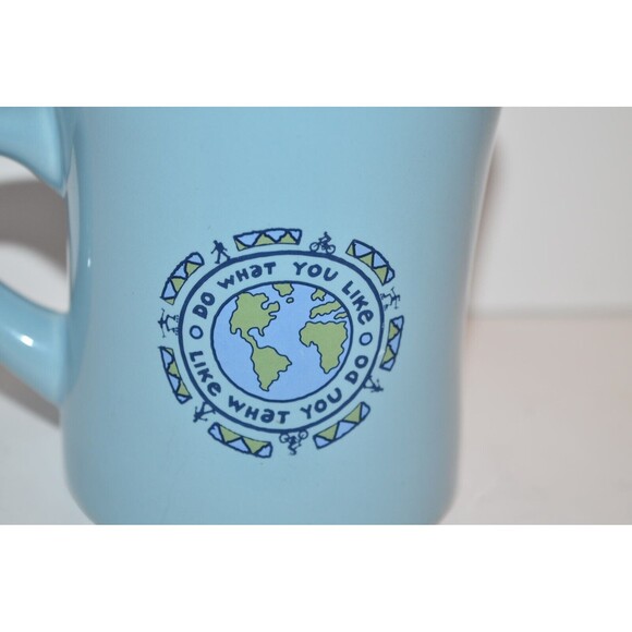 Life Is Good Do What You Like Heavy chunky Diner Coffee Cup Mug light blue - Picture 2 of 8